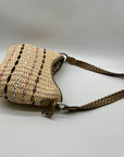 Brighton Tan Woven Straw Shoulder Bag