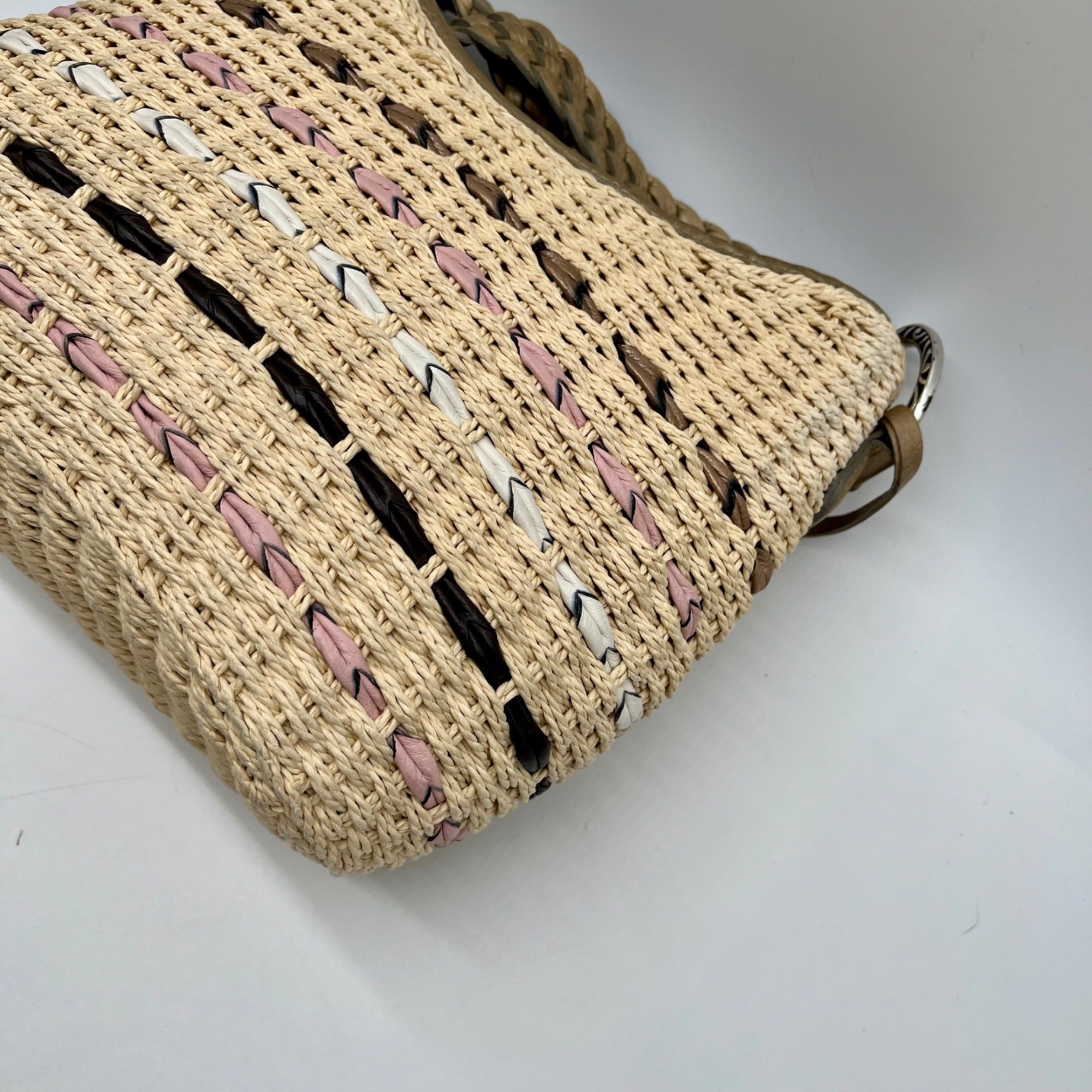 Brighton Tan Woven Straw Shoulder Bag