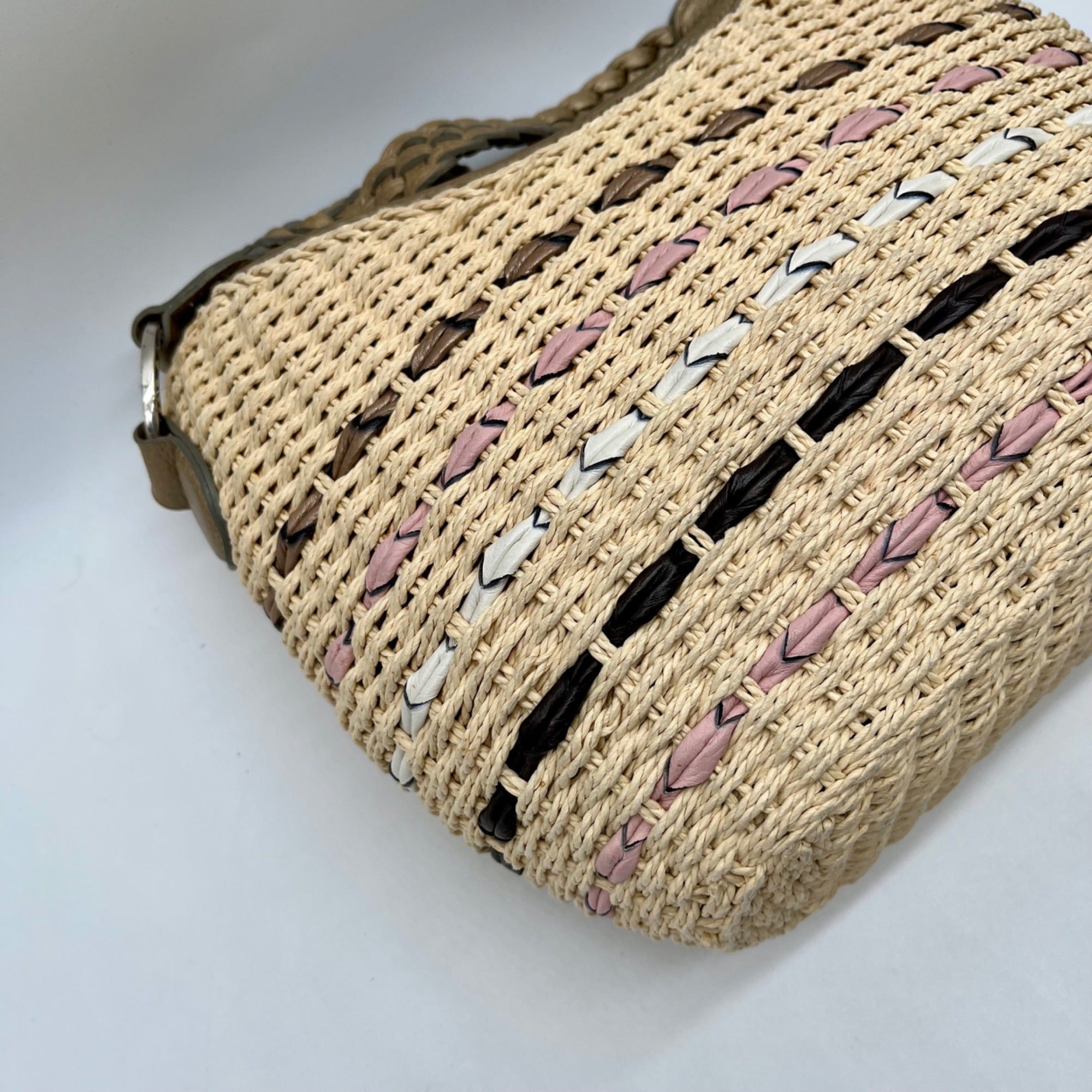 Brighton Tan Woven Straw Shoulder Bag