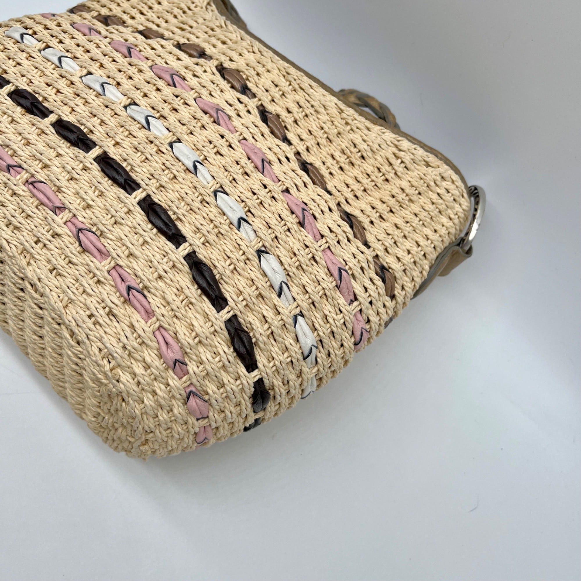 Brighton Tan Woven Straw Shoulder Bag