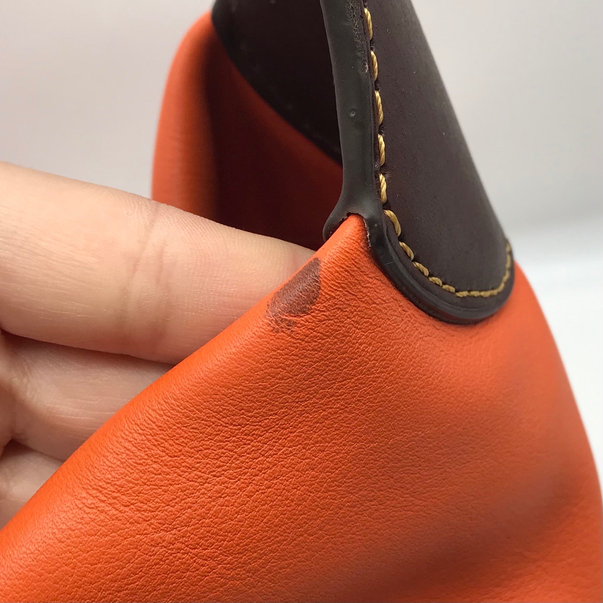Dooney &amp; Bourke Orange Leather O- Ring Hobo Bag