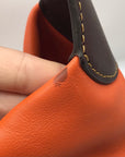 Dooney & Bourke Orange Leather O- Ring Hobo Bag
