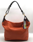 Dooney & Bourke Orange Leather O- Ring Hobo Bag