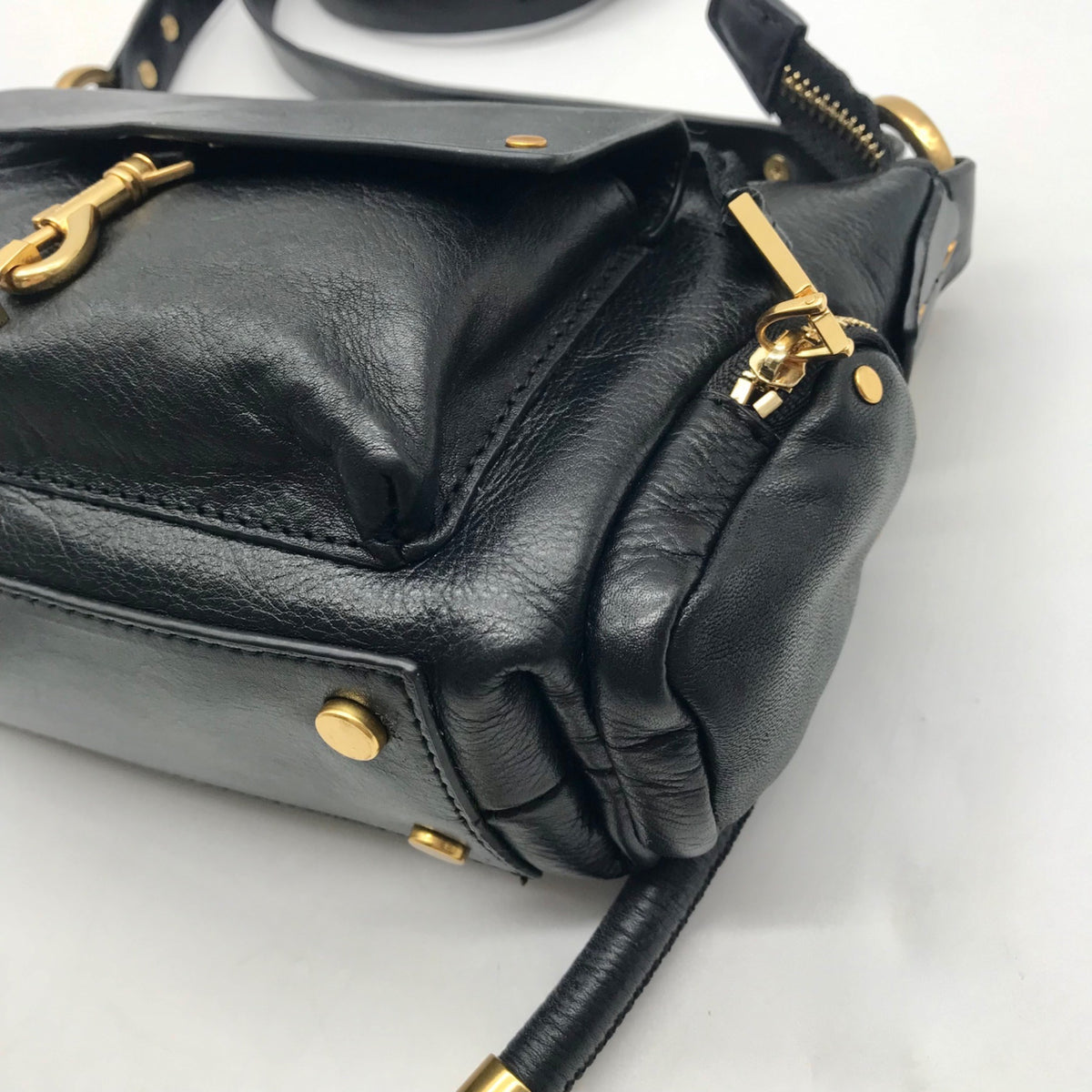 Rebecca Minkoff Black Pebbled Leather Crossbody Bag