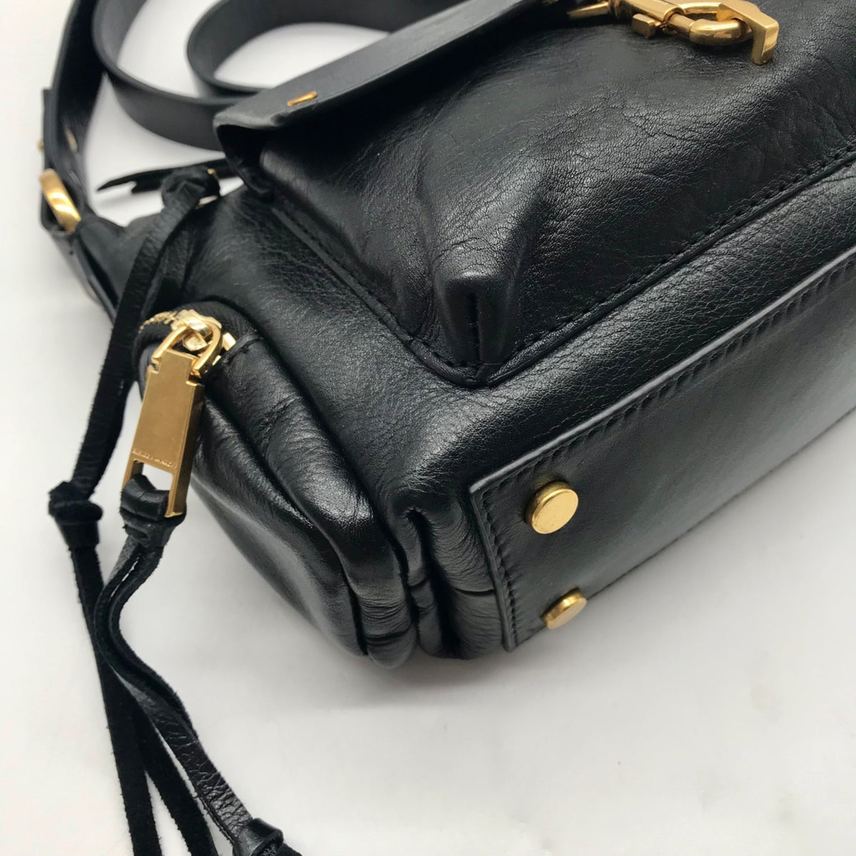 Rebecca Minkoff Black Pebbled Leather Crossbody Bag