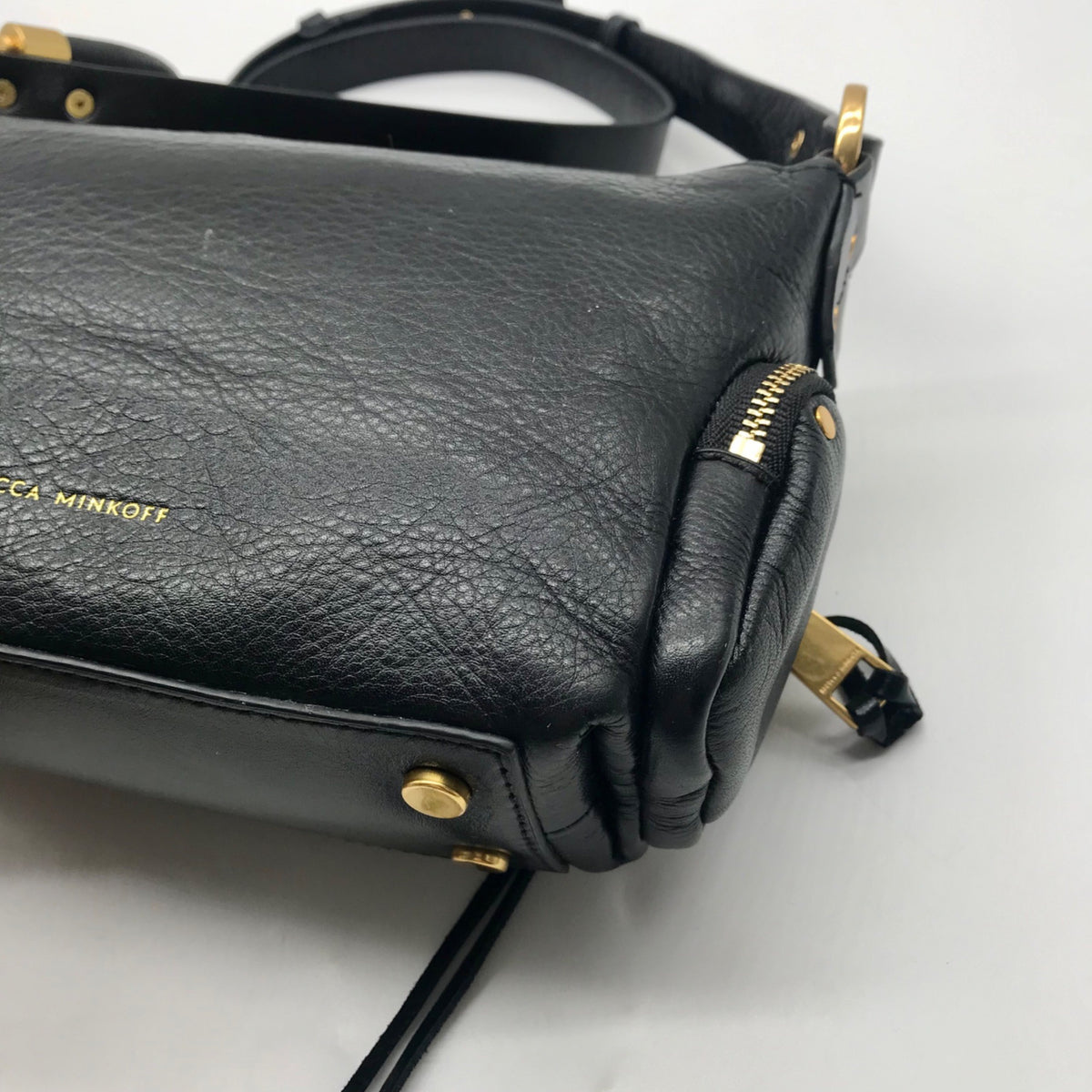 Rebecca Minkoff Black Pebbled Leather Crossbody Bag