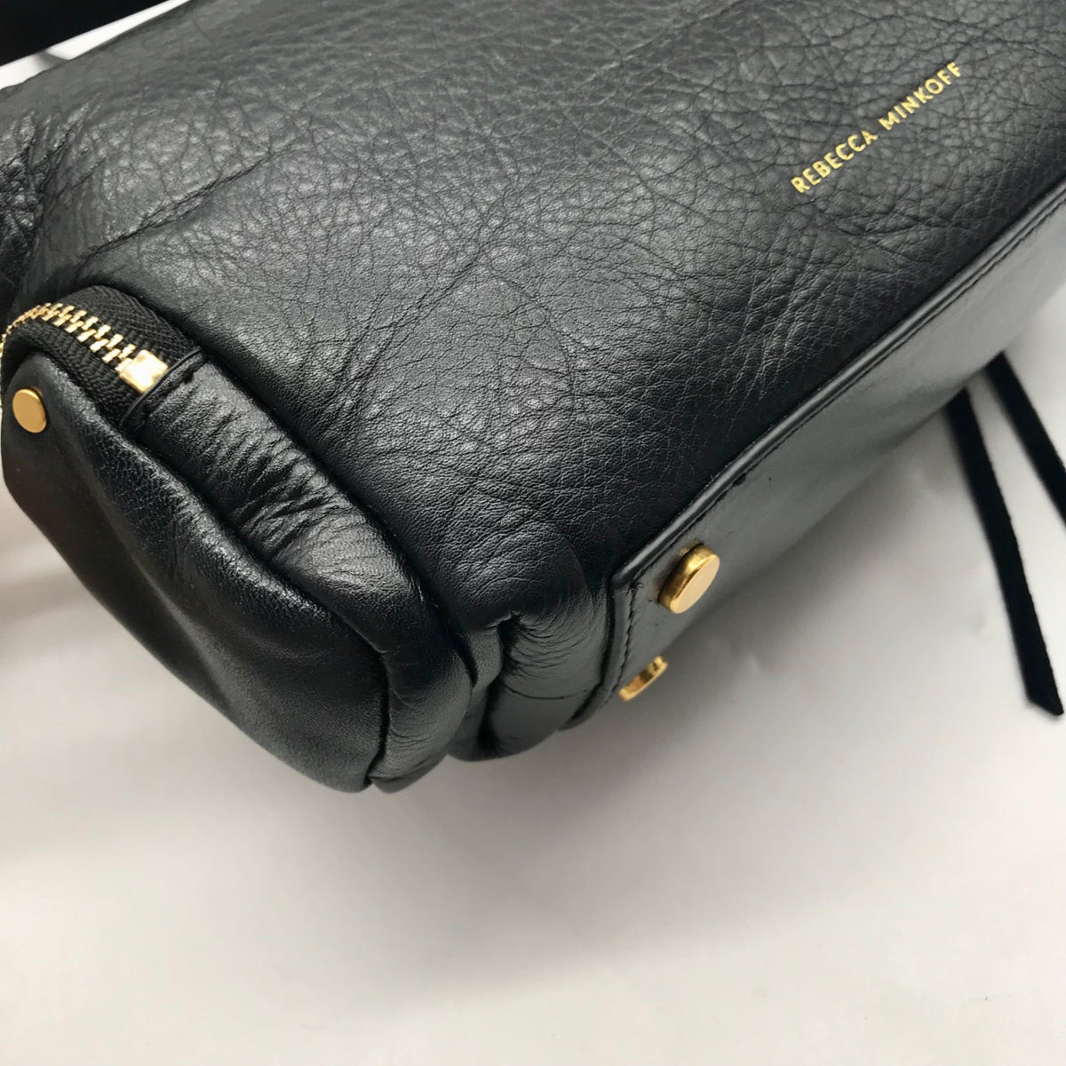 Rebecca Minkoff Black Pebbled Leather Crossbody Bag