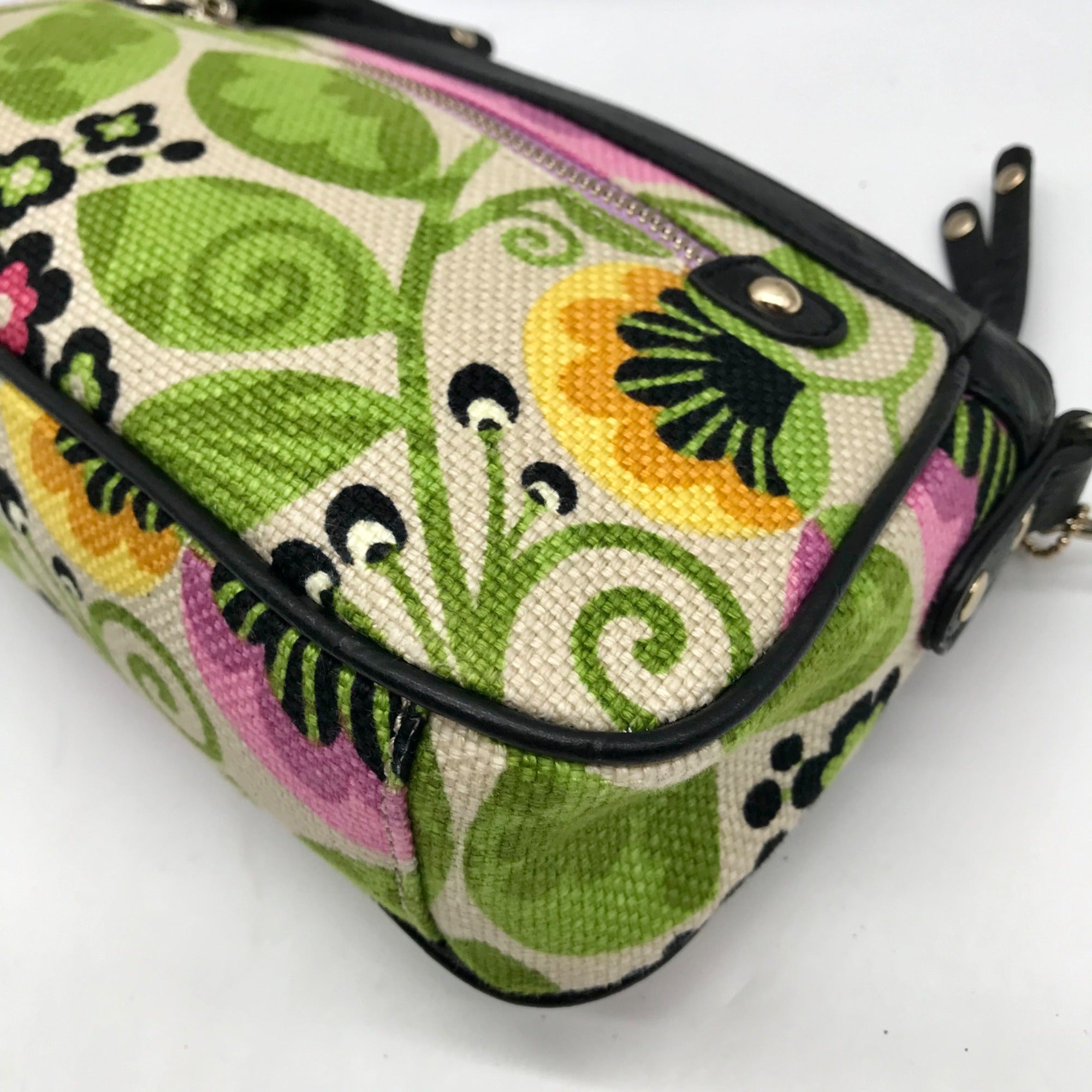 Spartina 449 Ivory Floral Port Passage Crossbody Bag