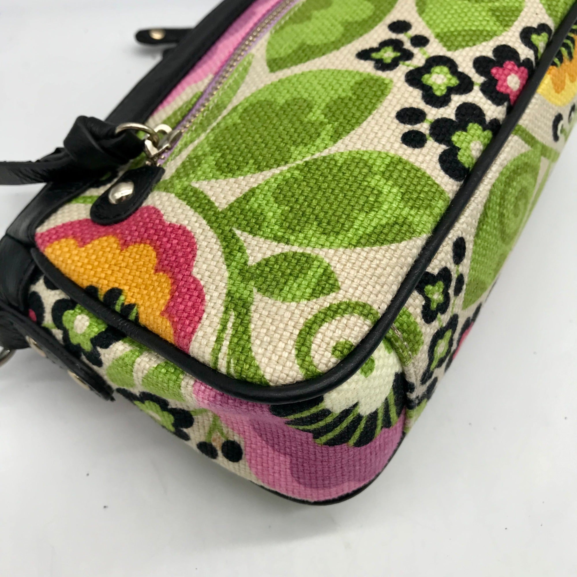 Spartina 449 Ivory Floral Port Passage Crossbody Bag