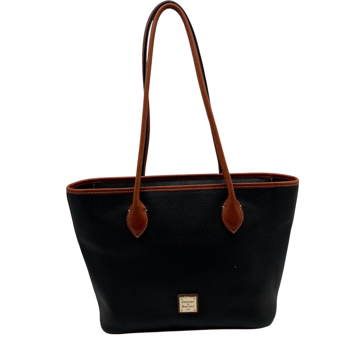 Dooney &amp; Bourke Black Pebbled Leather Tote Bag