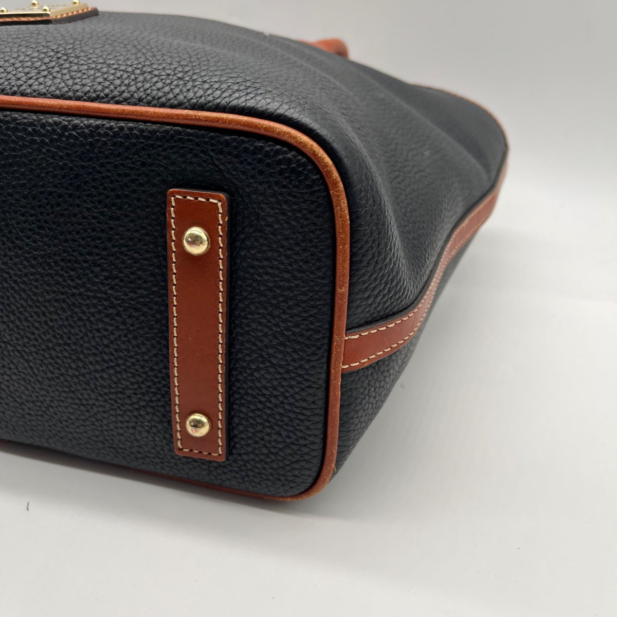 Dooney &amp; Bourke Black Pebbled Leather Tote Bag