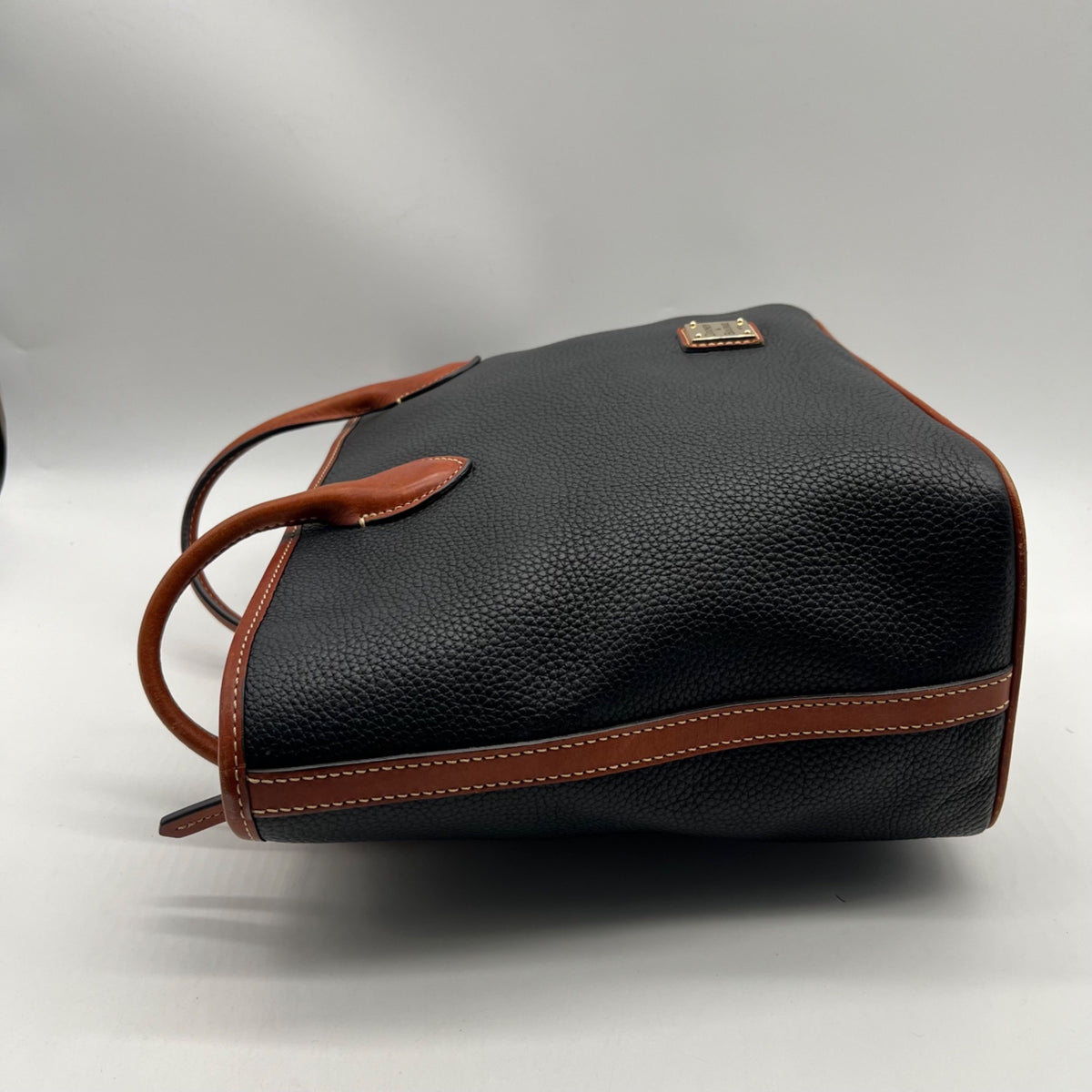 Dooney &amp; Bourke Black Pebbled Leather Tote Bag
