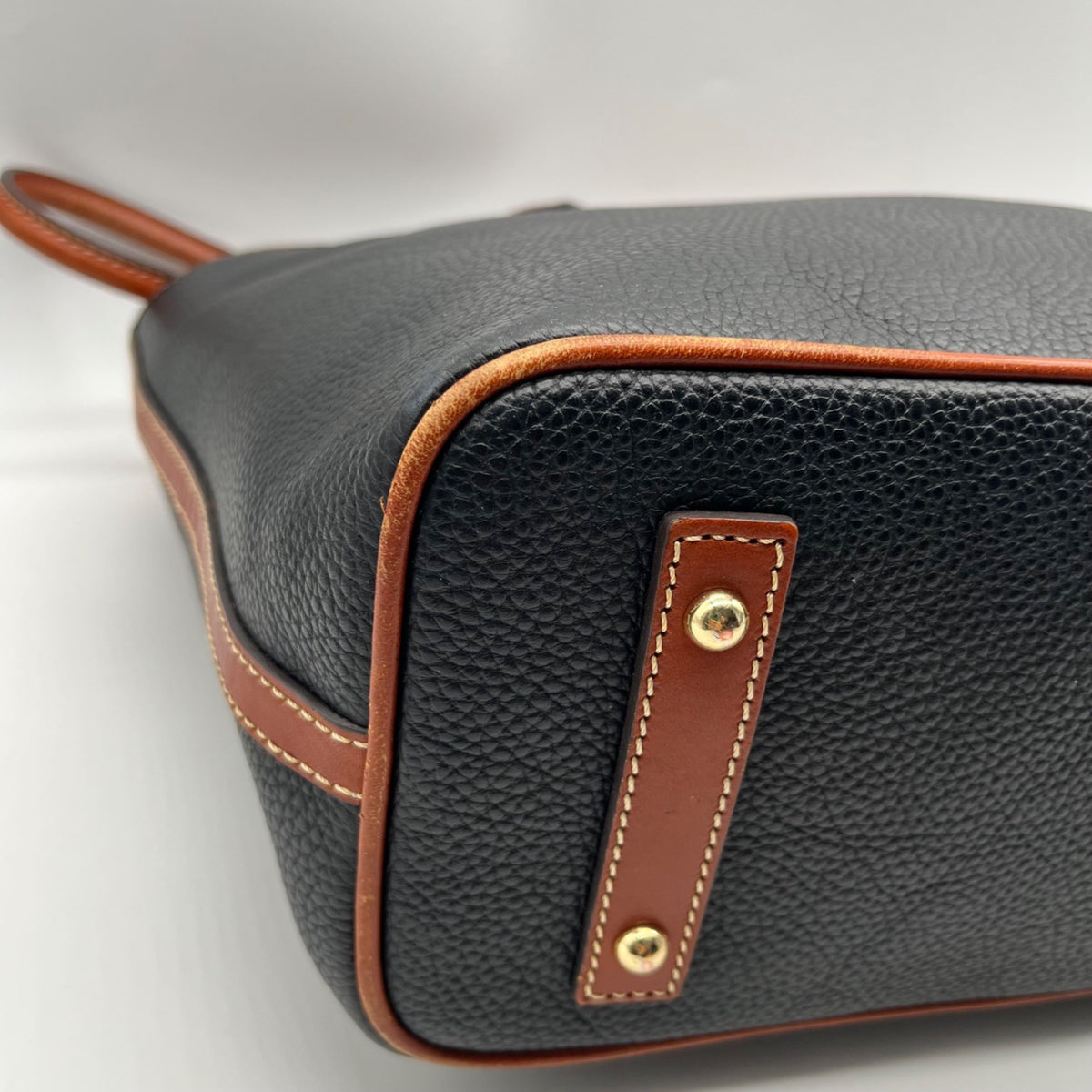 Dooney &amp; Bourke Black Pebbled Leather Tote Bag