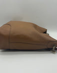 Tory Burch Brown Pebbled Leather Hobo Bag