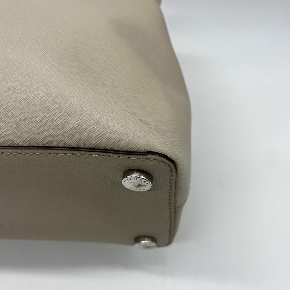Michael Kors Gray Saffiano Leather Savannah Satchel Bag