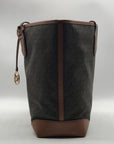 Michael Kors Brown Signature Coated Canvas Tote Bag