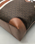 Michael Kors Brown Signature Coated Canvas Tote Bag