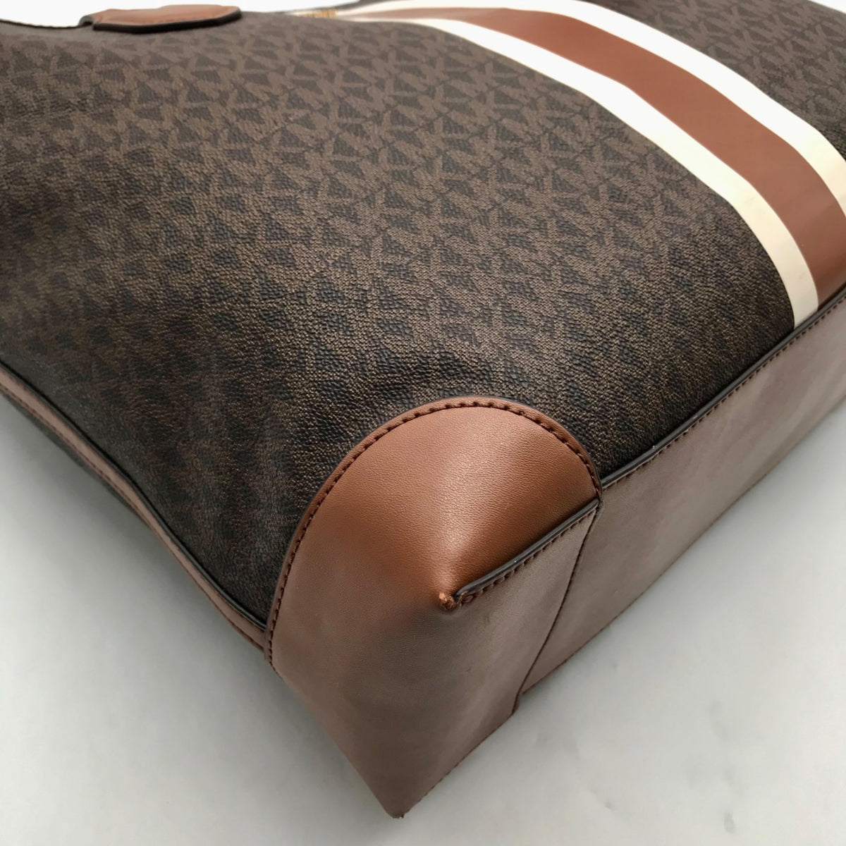 Michael Kors Brown Signature Coated Canvas Tote Bag