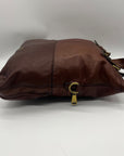 Fossil Brown Explorer Foldover Crossbody Bag