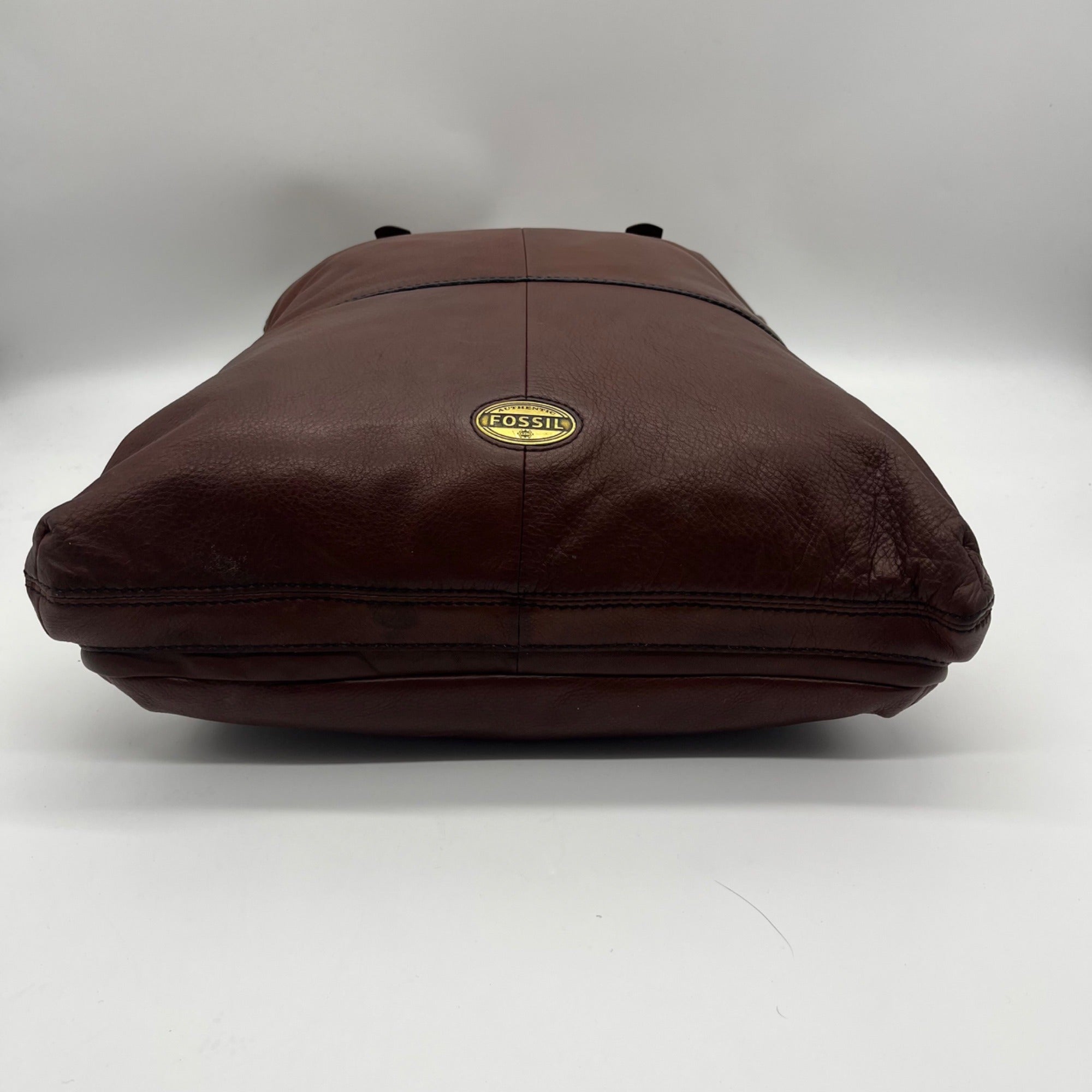 Fossil Brown Explorer Foldover Crossbody Bag