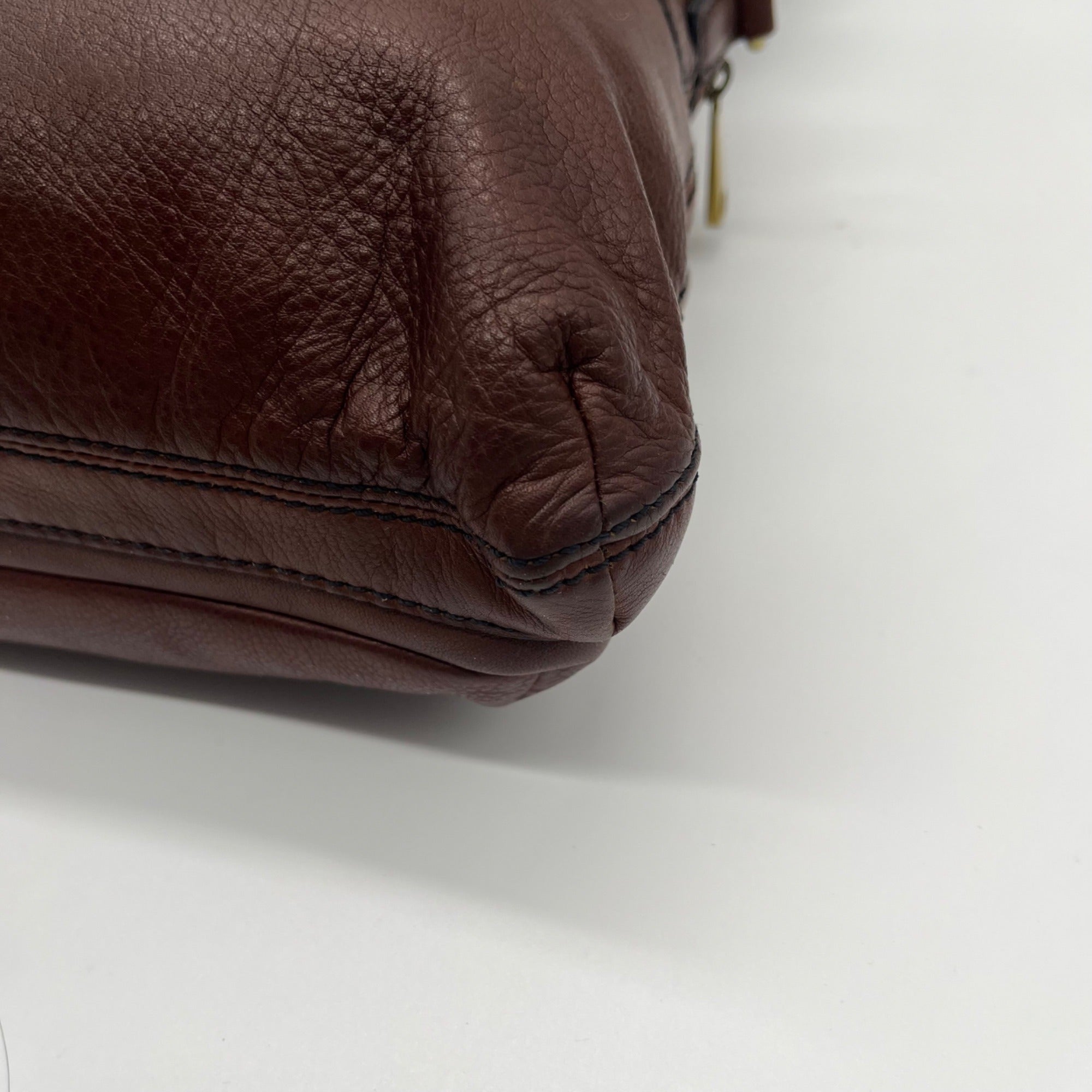 Fossil Brown Explorer Foldover Crossbody Bag