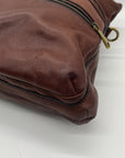 Fossil Brown Explorer Foldover Crossbody Bag
