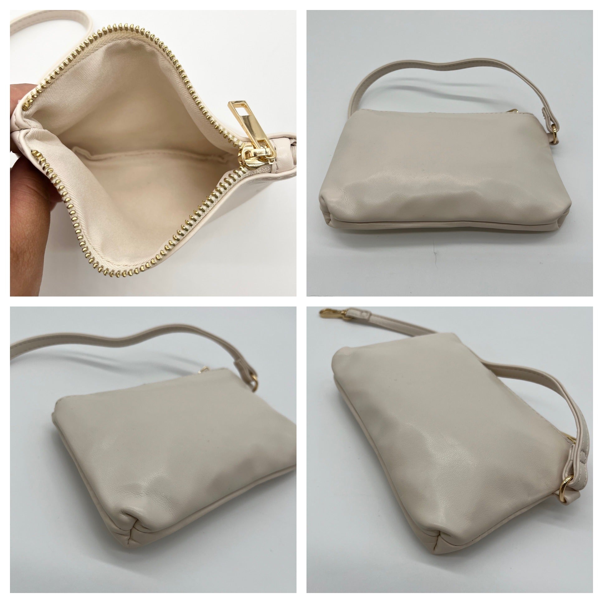 Like Dreams Ivory Quilted Convertible Shoulder Bag With Wallet