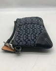 Coach Blue Signature C Monogram Canvas Mini Wristlet