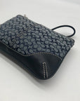 Coach Blue Signature C Monogram Canvas Mini Wristlet