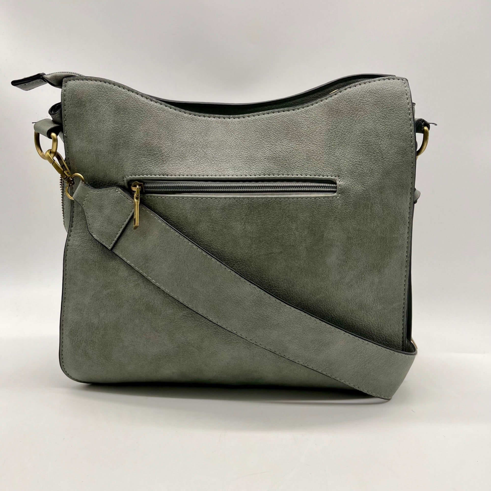 Jen and Co Grey Hobo Style Shoulder Bag