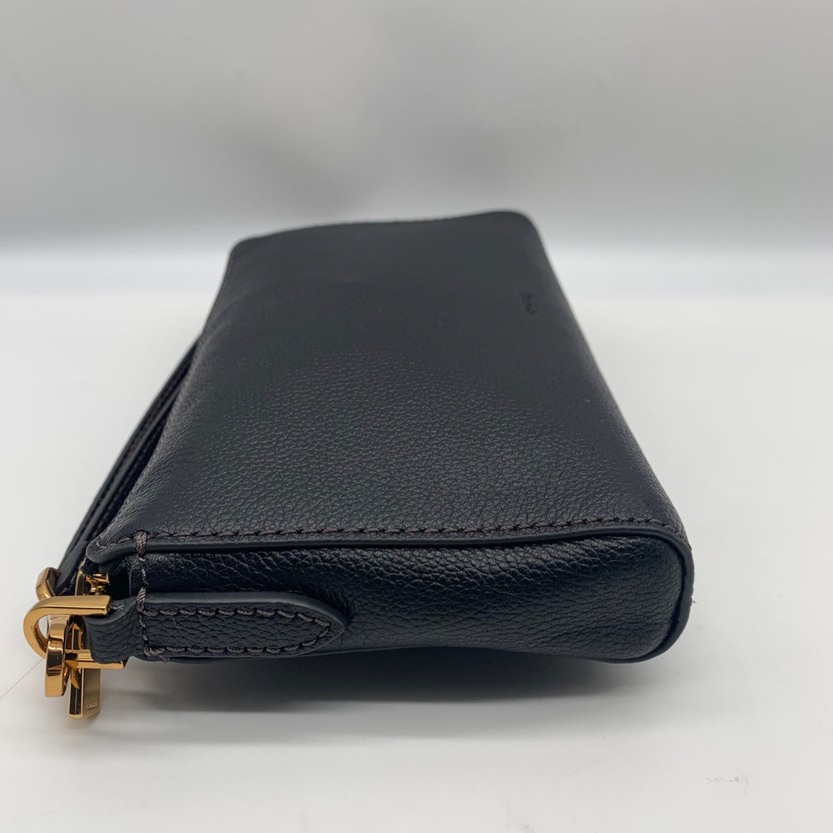 Fossil Black Leather Wristlet