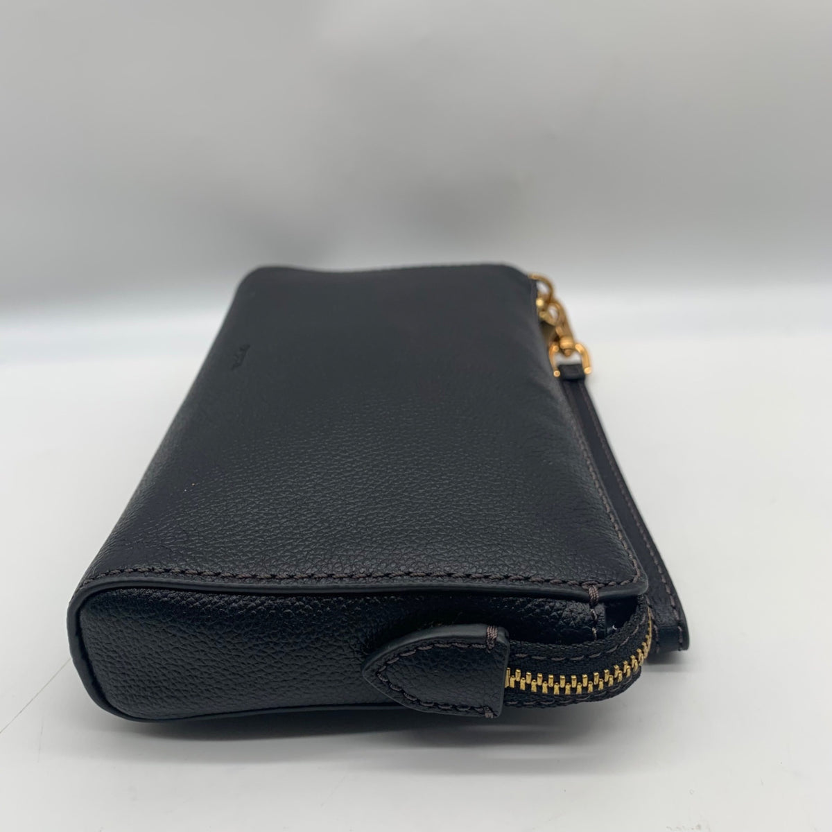 Fossil Black Leather Wristlet