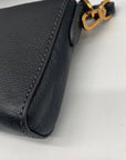 Fossil Black Leather Wristlet