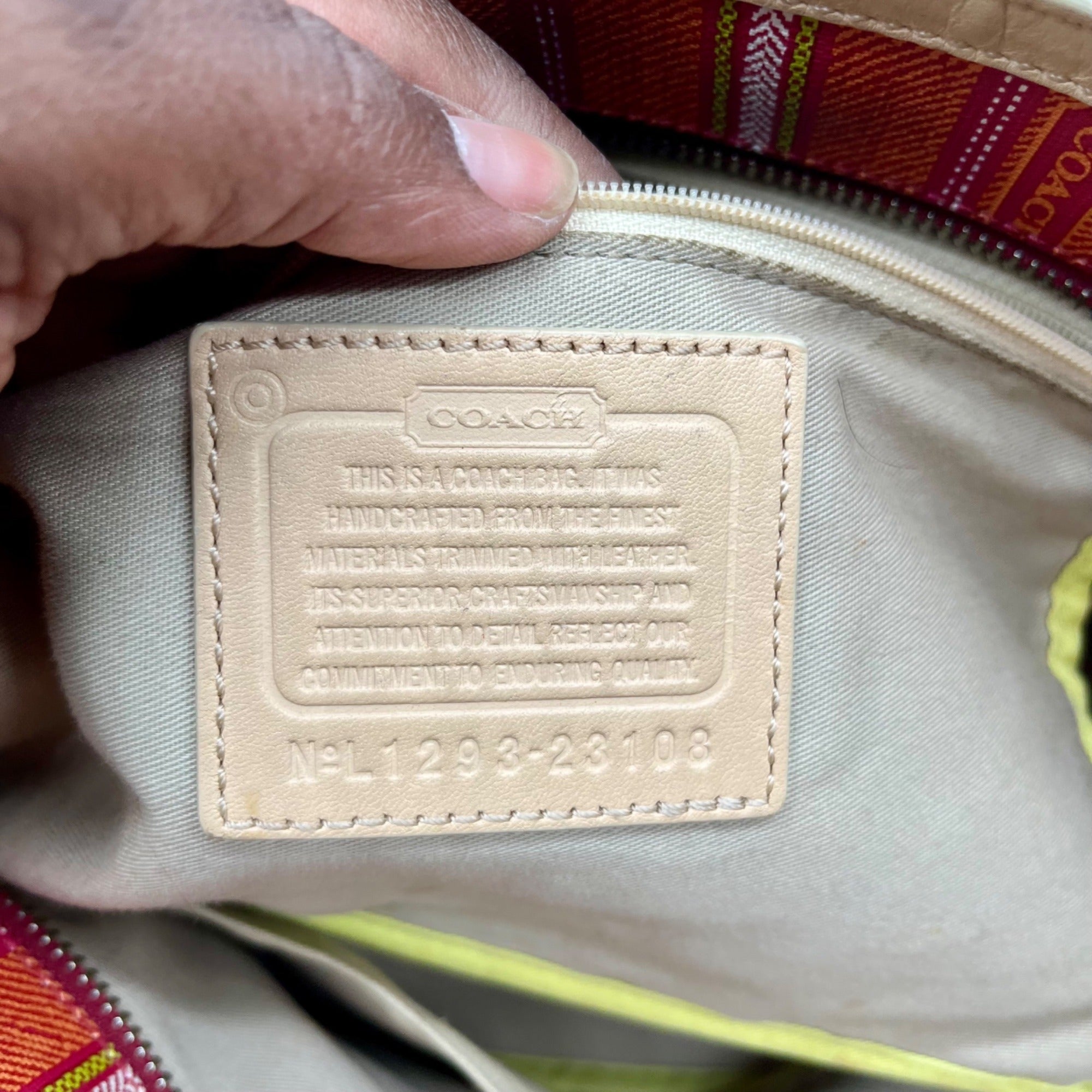 Coach Legacy Weekend Ticking Stripe Tote Bag 23108