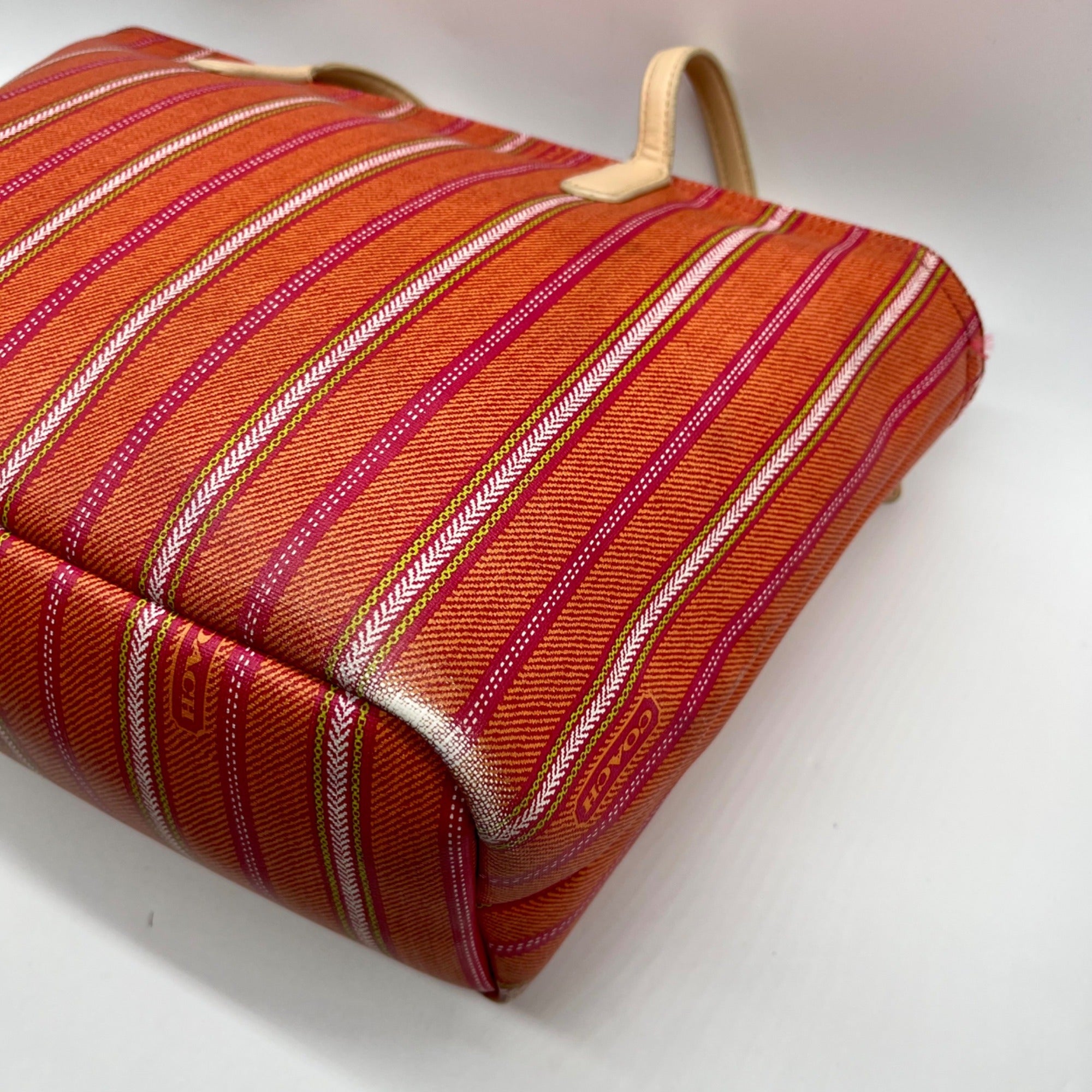 Coach Legacy Weekend Ticking Stripe Tote Bag 23108