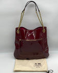 Coach Crimson Patent Leather Poppy Convertible Shoulder Bag 21583