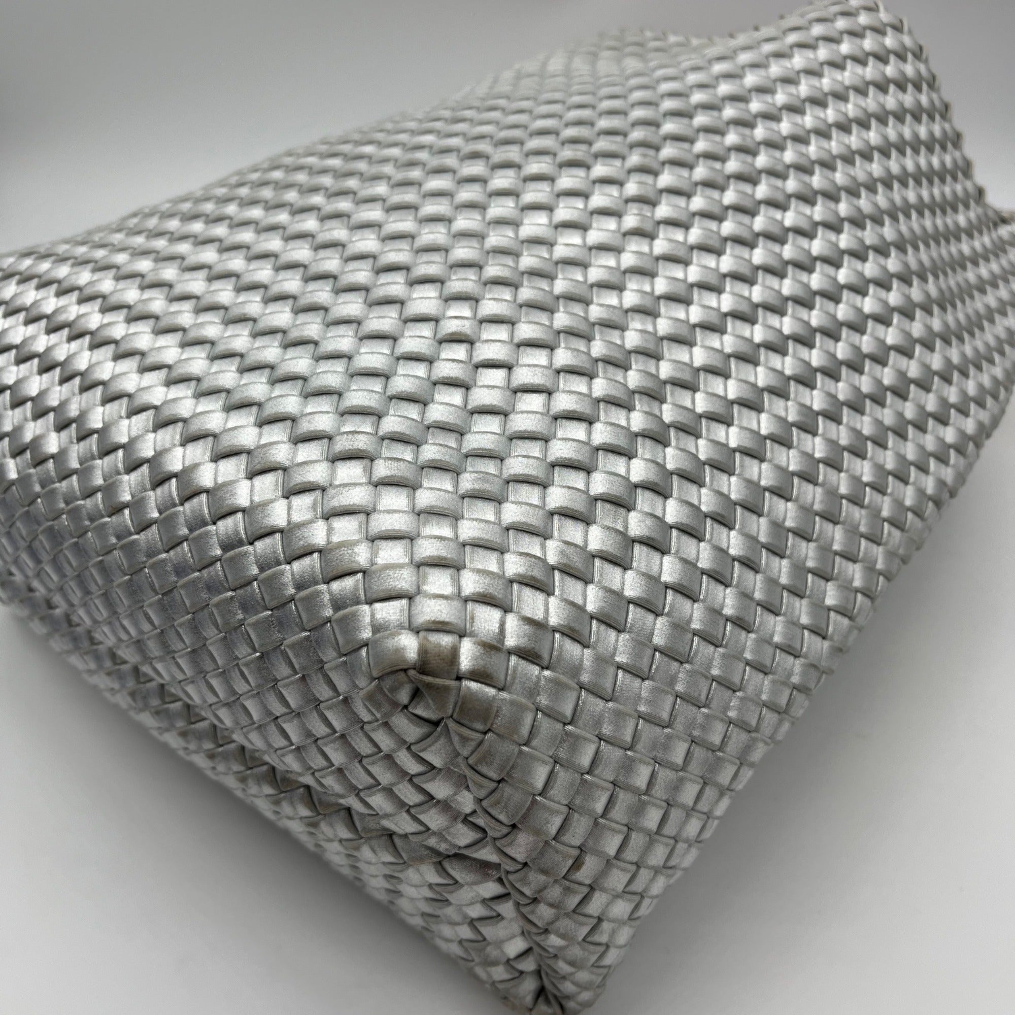 DKNY Silver Basket Weave Giselle Hobo Shoulder Bag