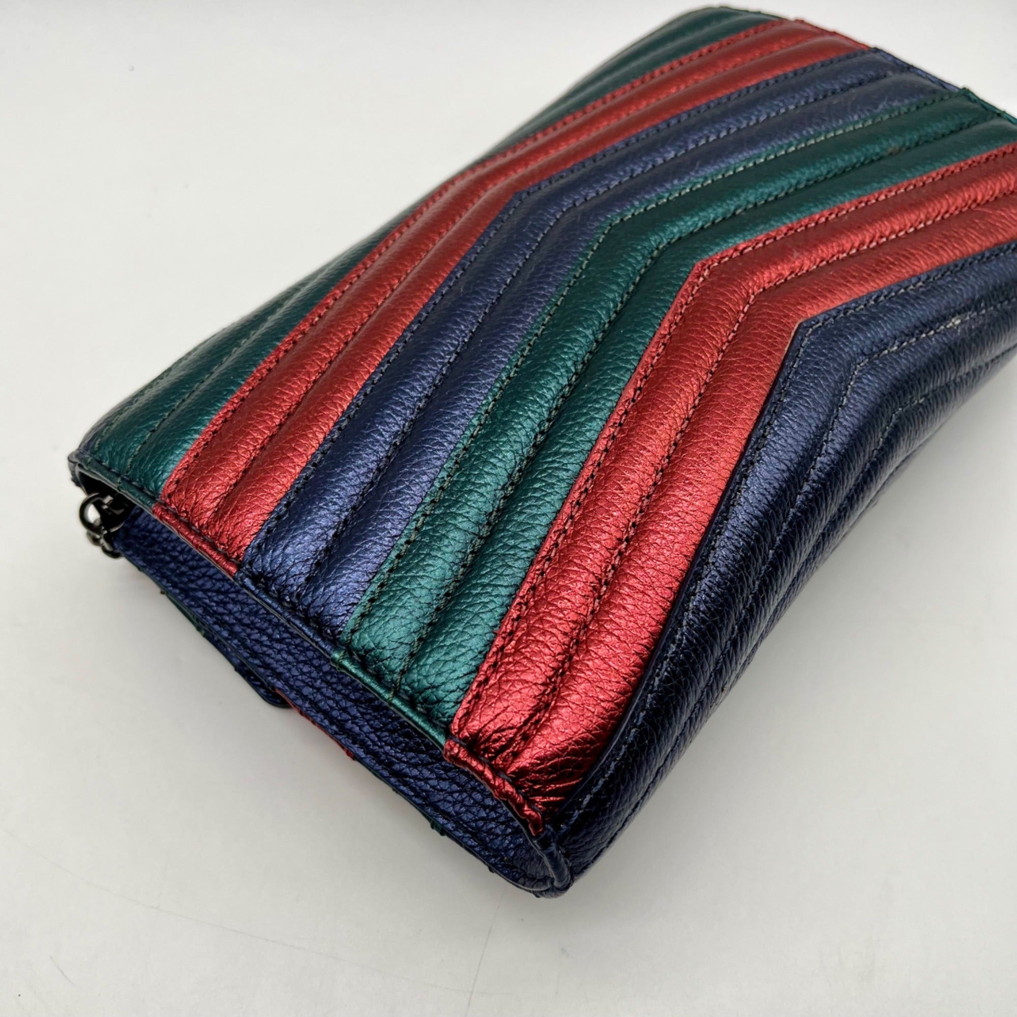 Ted Baker Multi Colored Pebbled Leather Crossbody