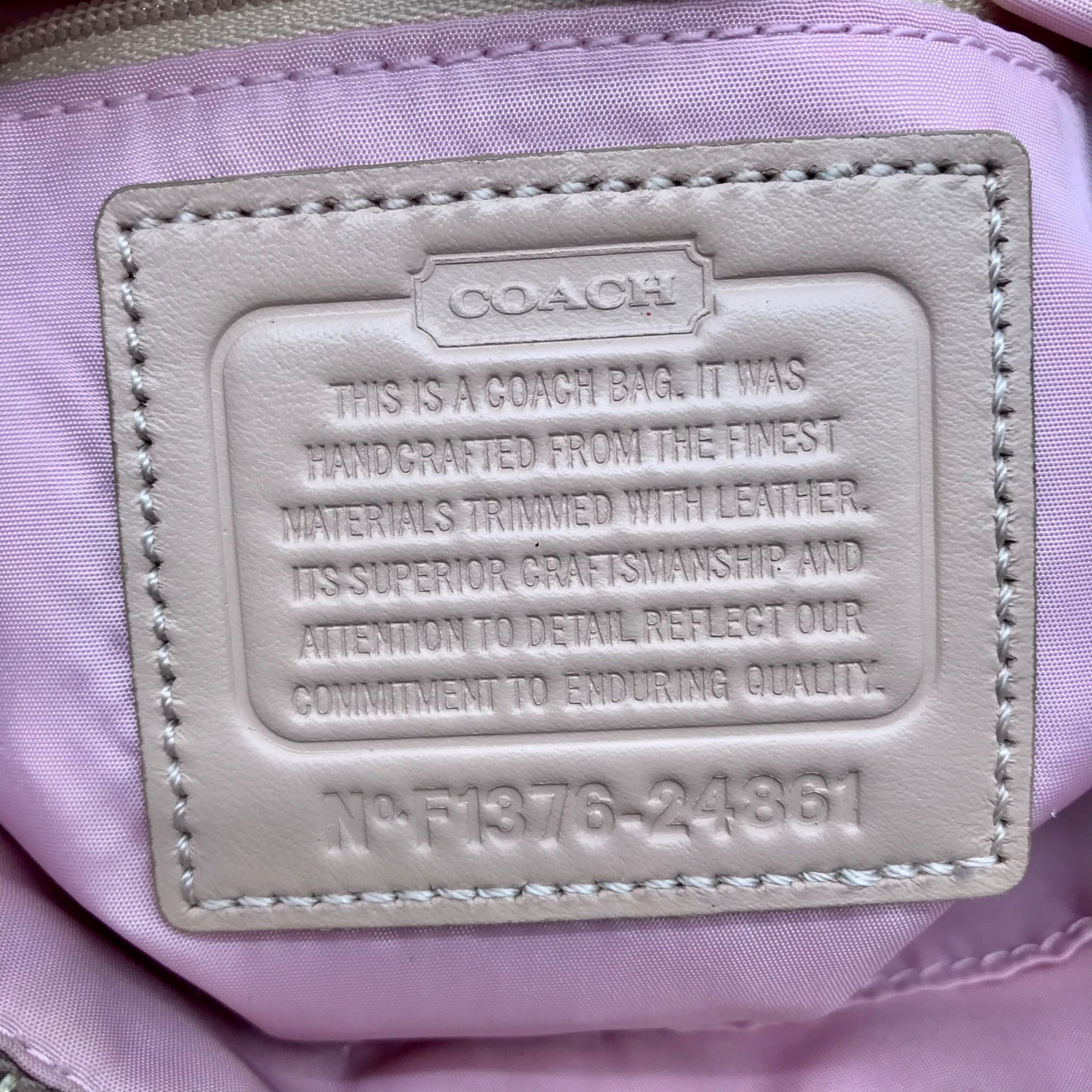 Coach Cream &amp; Beige Monogram Nylon Legacy Weekend Crossbody 24861