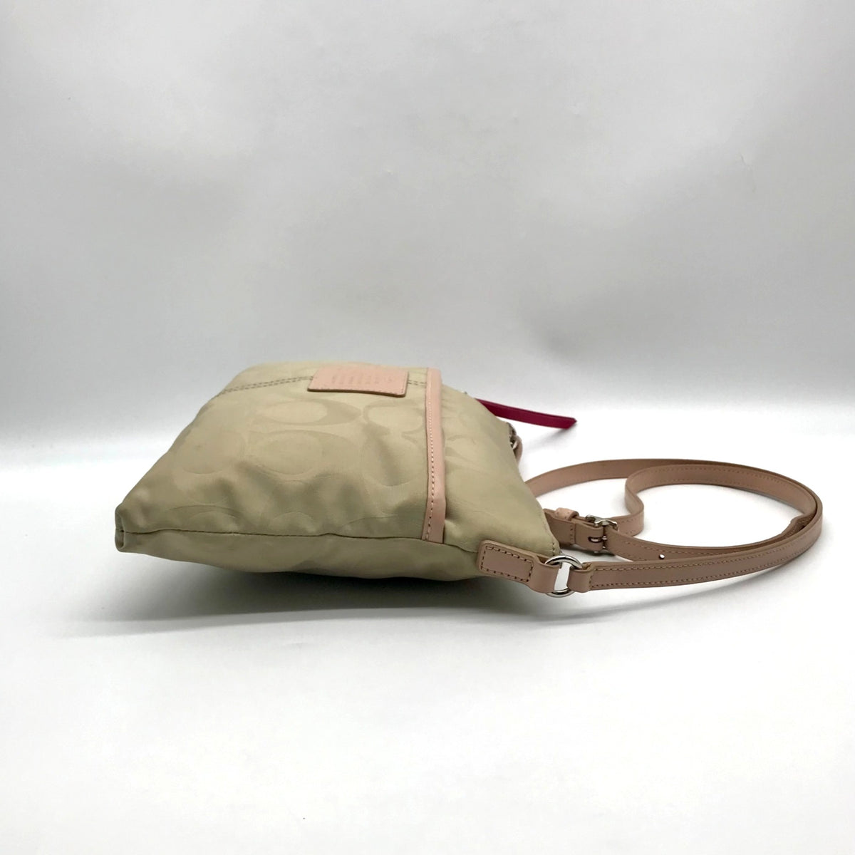 Coach Cream &amp; Beige Monogram Nylon Legacy Weekend Crossbody 24861