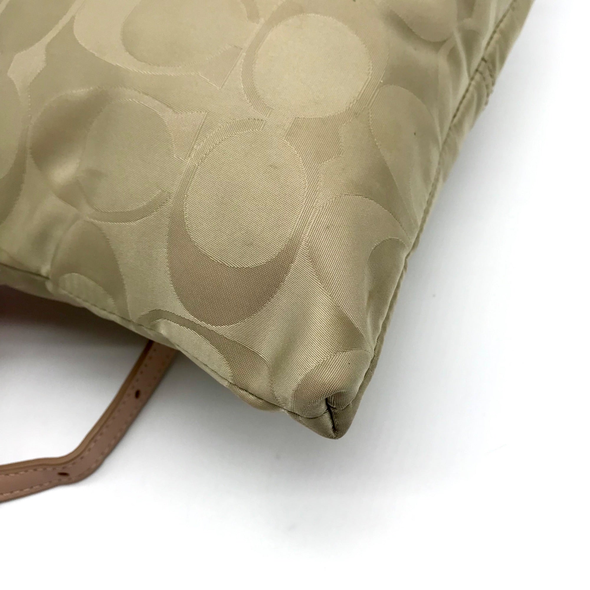 Coach Cream &amp; Beige Monogram Nylon Legacy Weekend Crossbody 24861