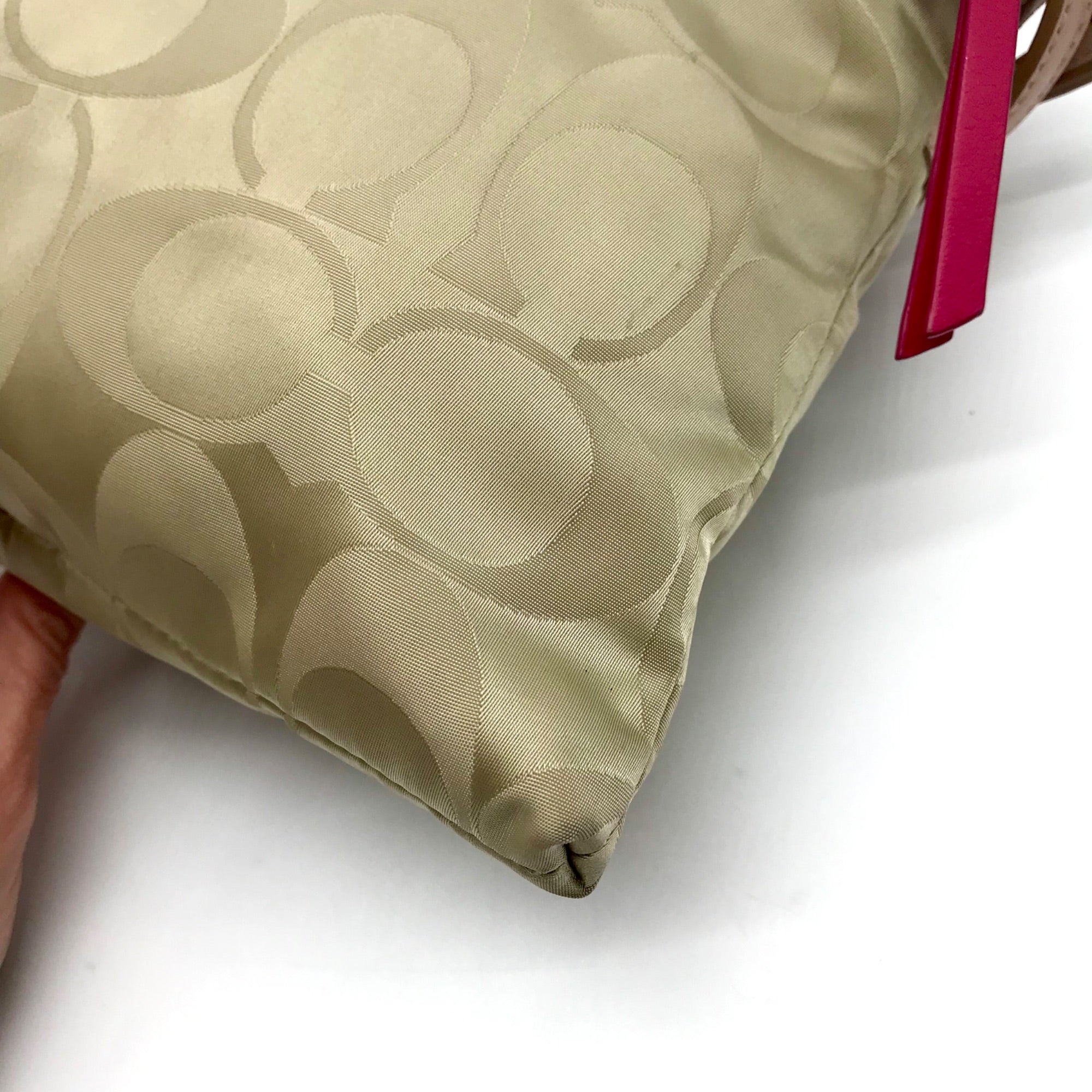 Coach Cream &amp; Beige Monogram Nylon Legacy Weekend Crossbody 24861