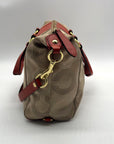 Coach Beige Ashley Dotted Op Art Satchel-F20027