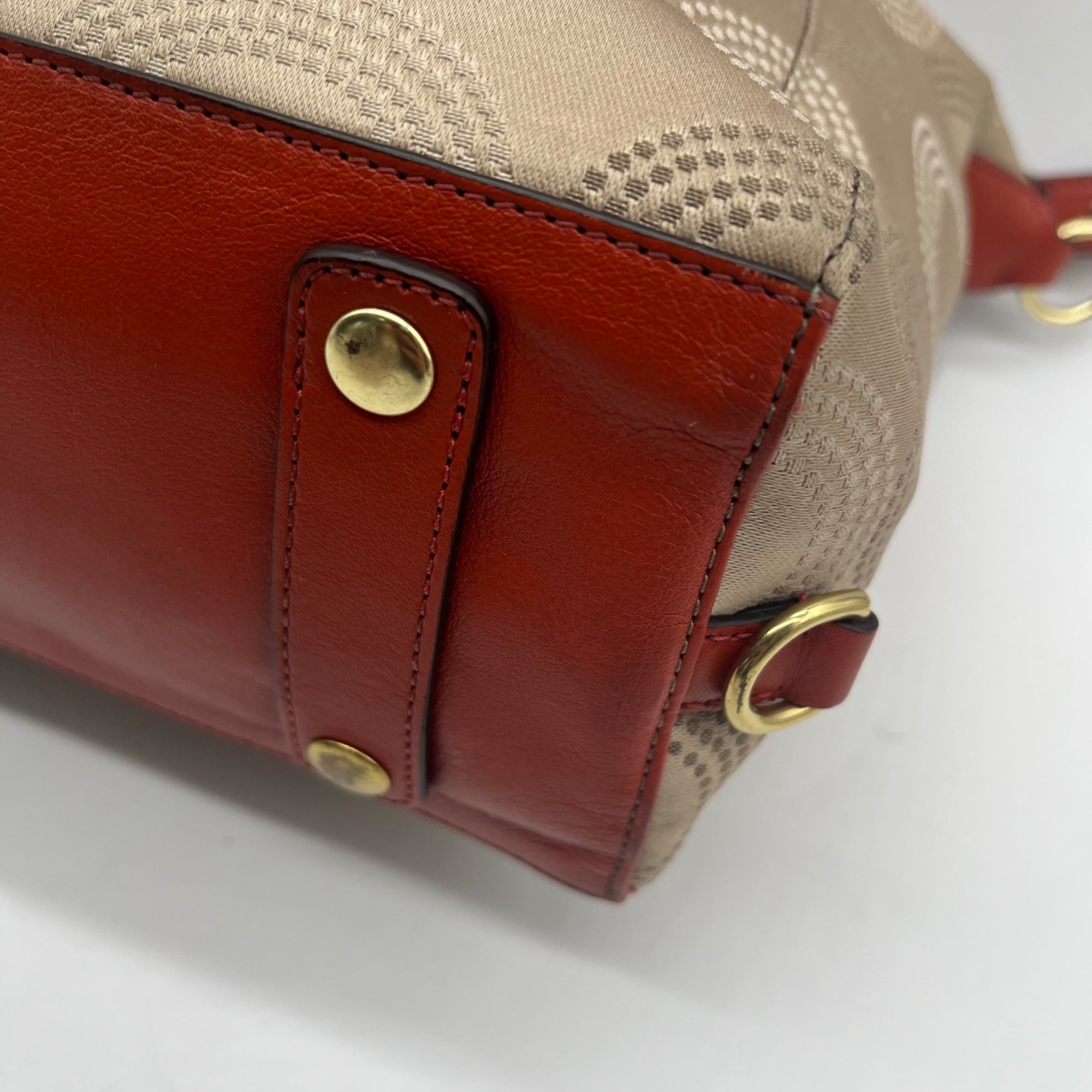 Coach Beige Ashley Dotted Op Art Satchel-F20027