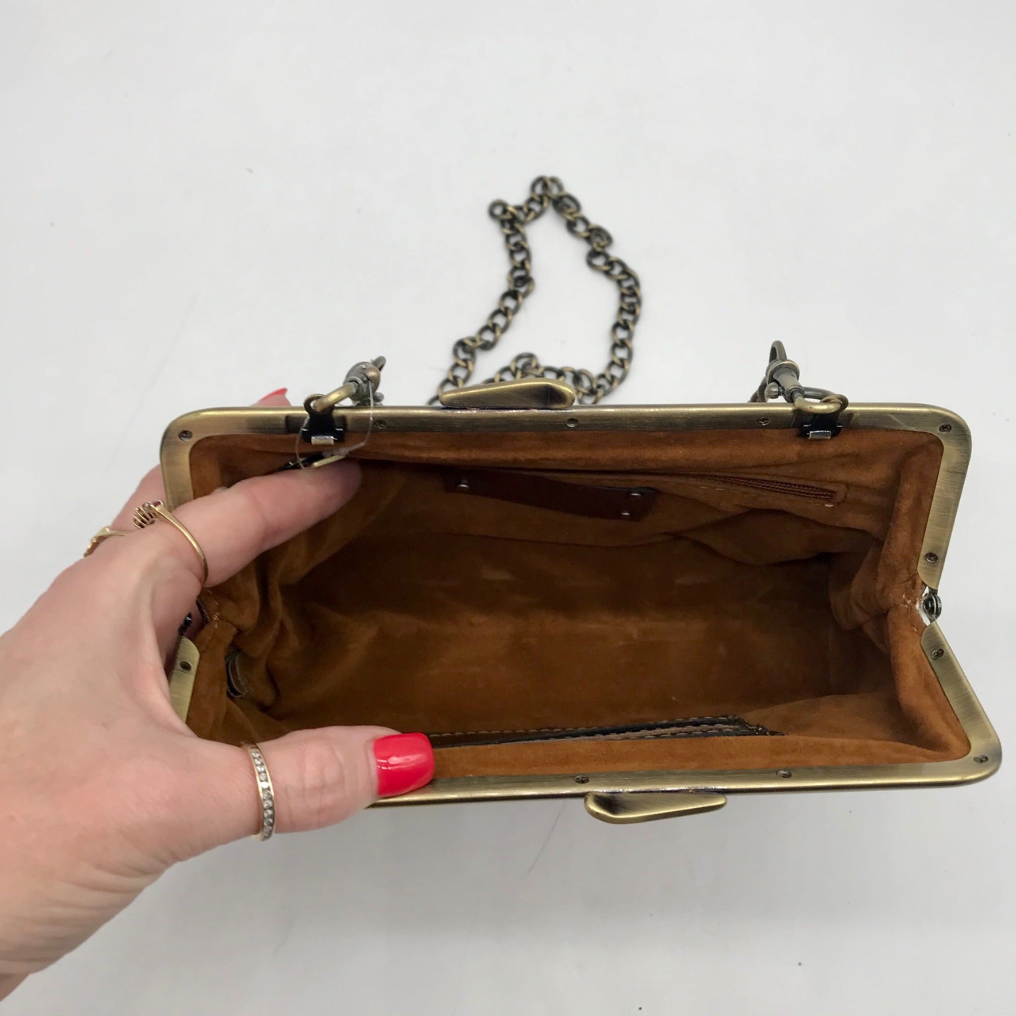 Patricia Nash Gold Frame Crossbody Clutch Bag