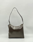 Mazzini Brown Leather Structured Shoulder Bag