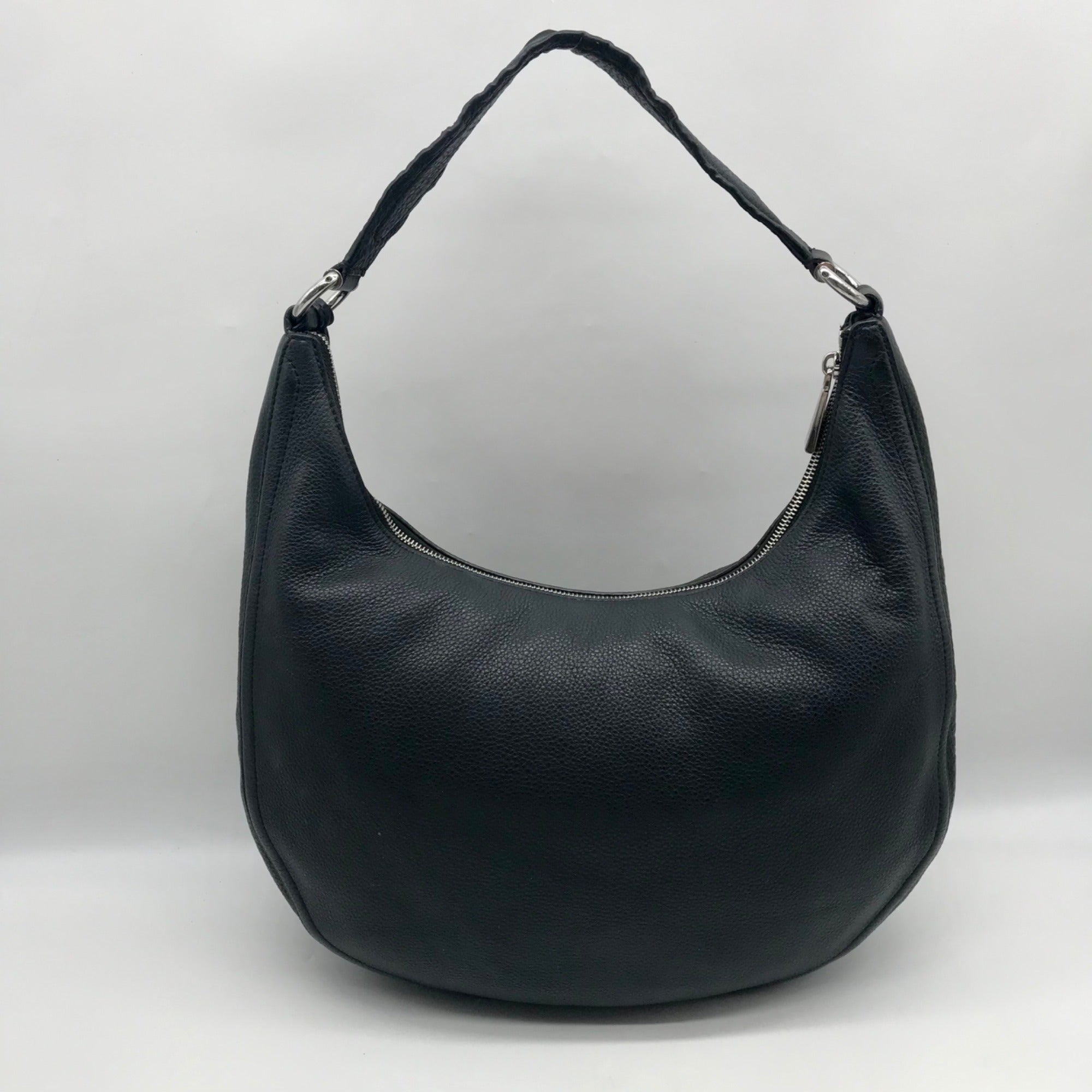 Michael Kors Black Pebbled Leather Lydia Hobo Tote Bag