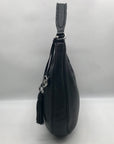 Michael Kors Black Pebbled Leather Lydia Hobo Tote Bag