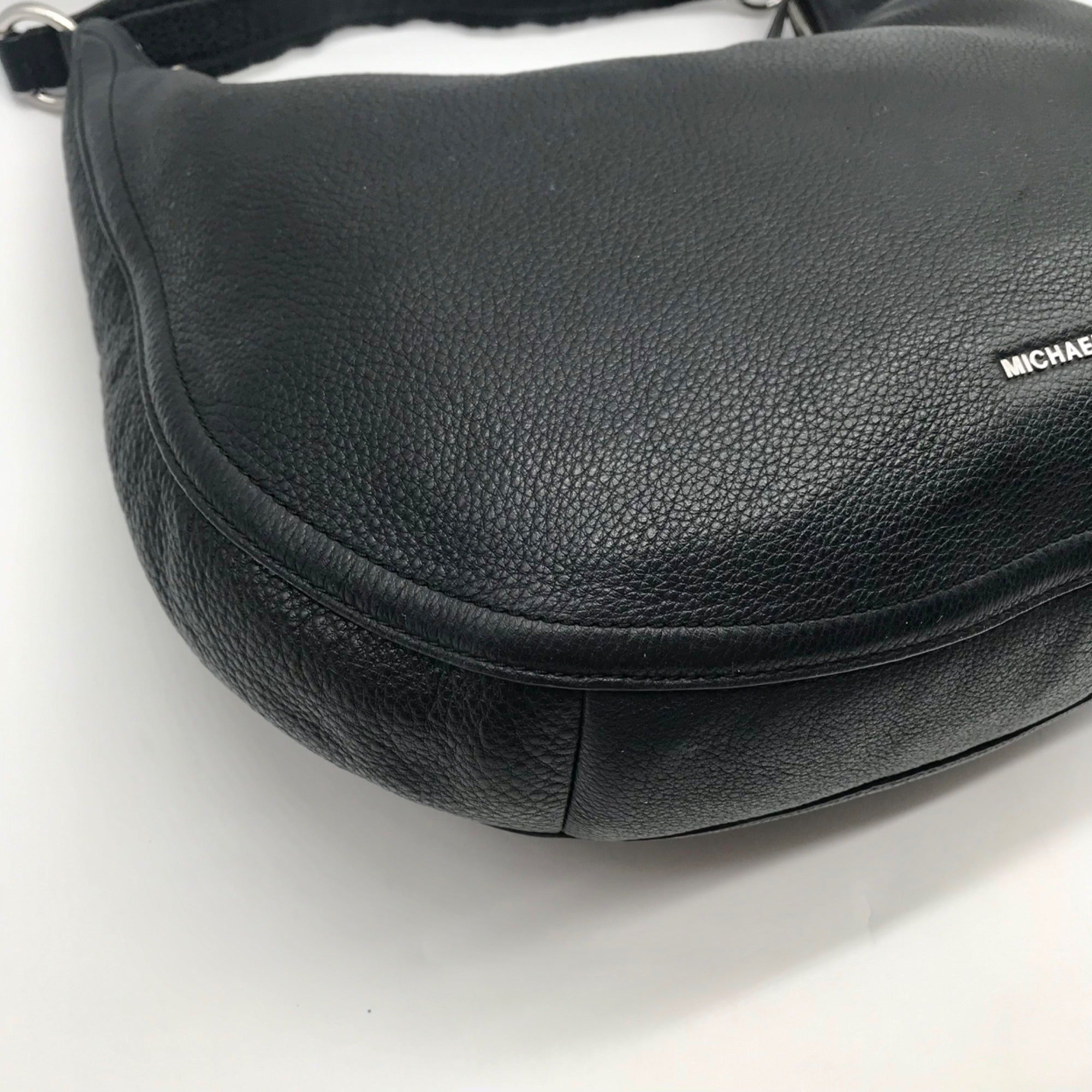 Michael Kors Black Pebbled Leather Lydia Hobo Tote Bag