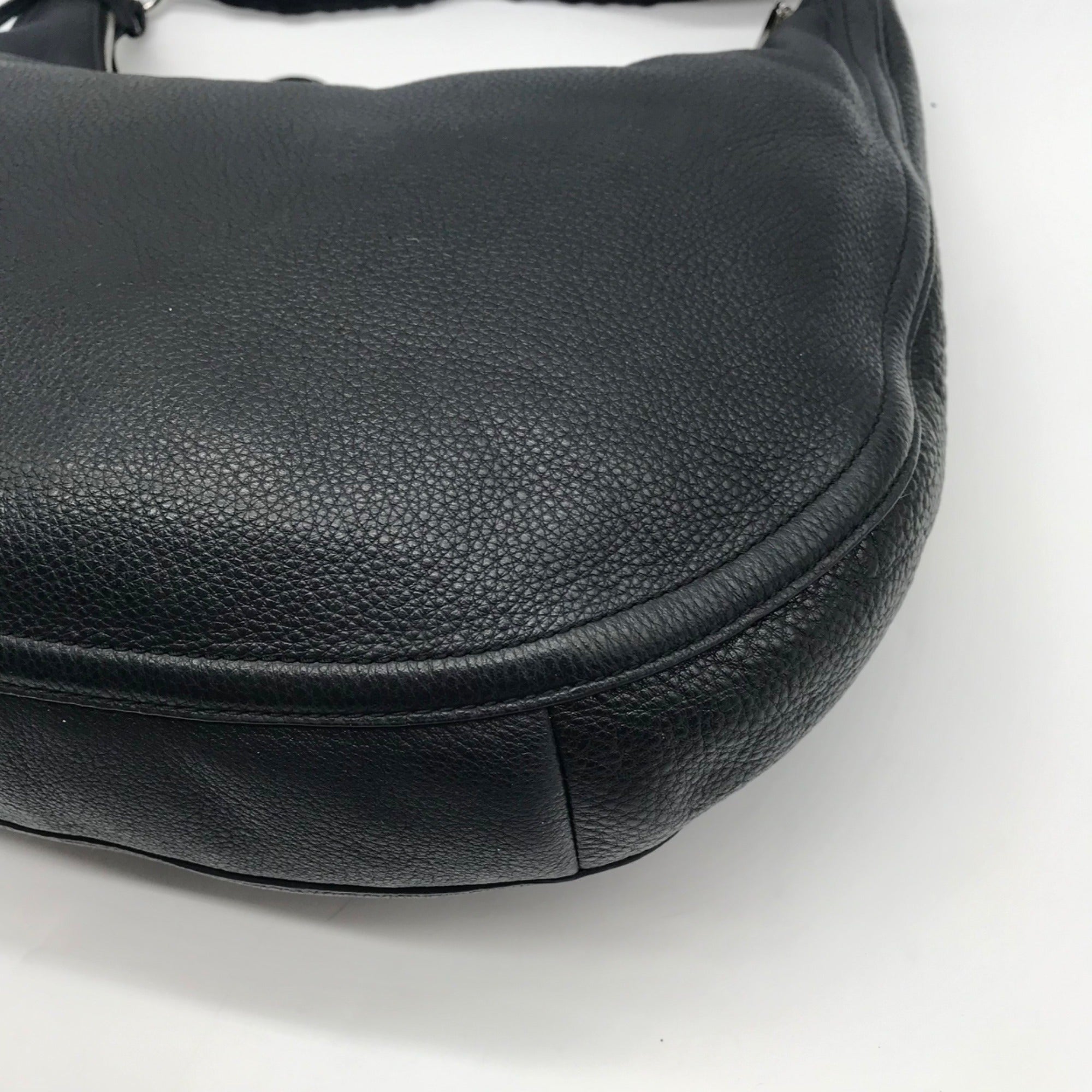 Michael Kors Black Pebbled Leather Lydia Hobo Tote Bag